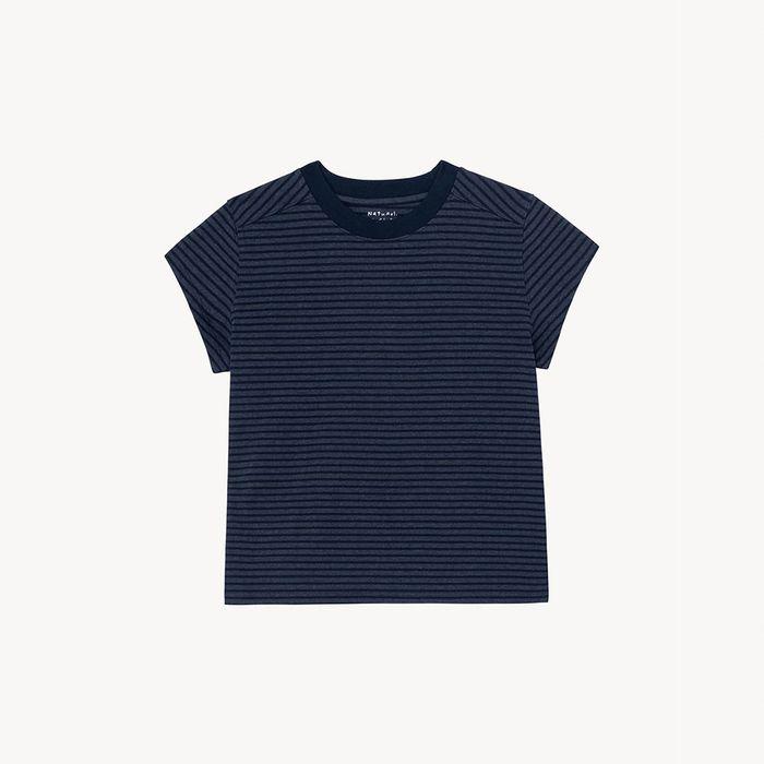 Eve Cotton T-shirt in Navy Stripe