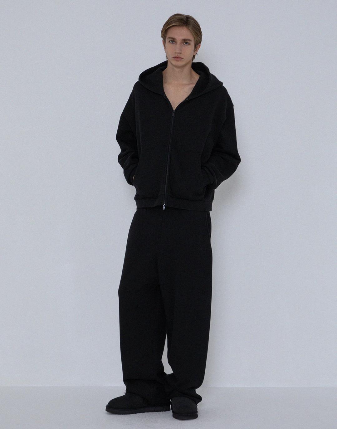 253 Heavyweight Hood Zip Up (Black)