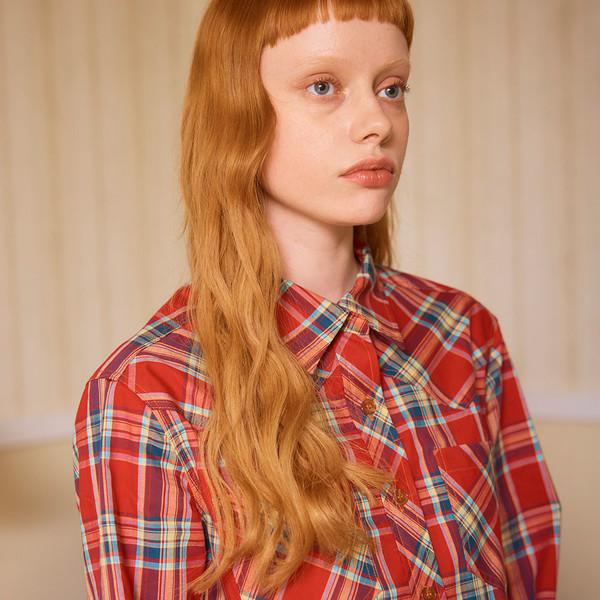 WESTERN CHECK SHIRT / red