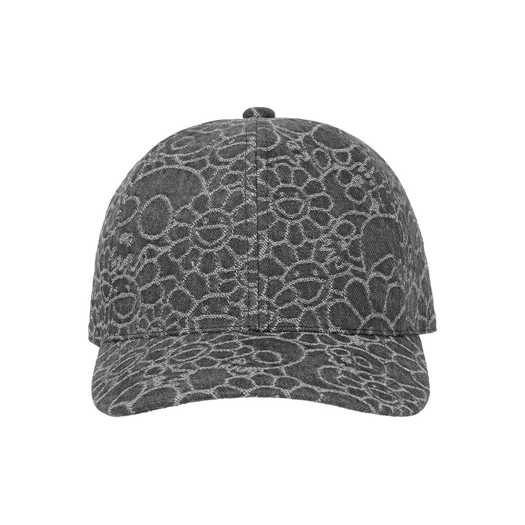 Flowers and Skulls<br> Jacquard Denim CAP - O/S