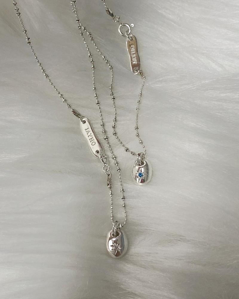 [페블스] 탄생석 별조각 데일리 925실버 여자 친구 선물 은목걸이