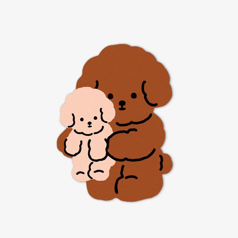 모양엽서-애착인형 브라운 푸드리