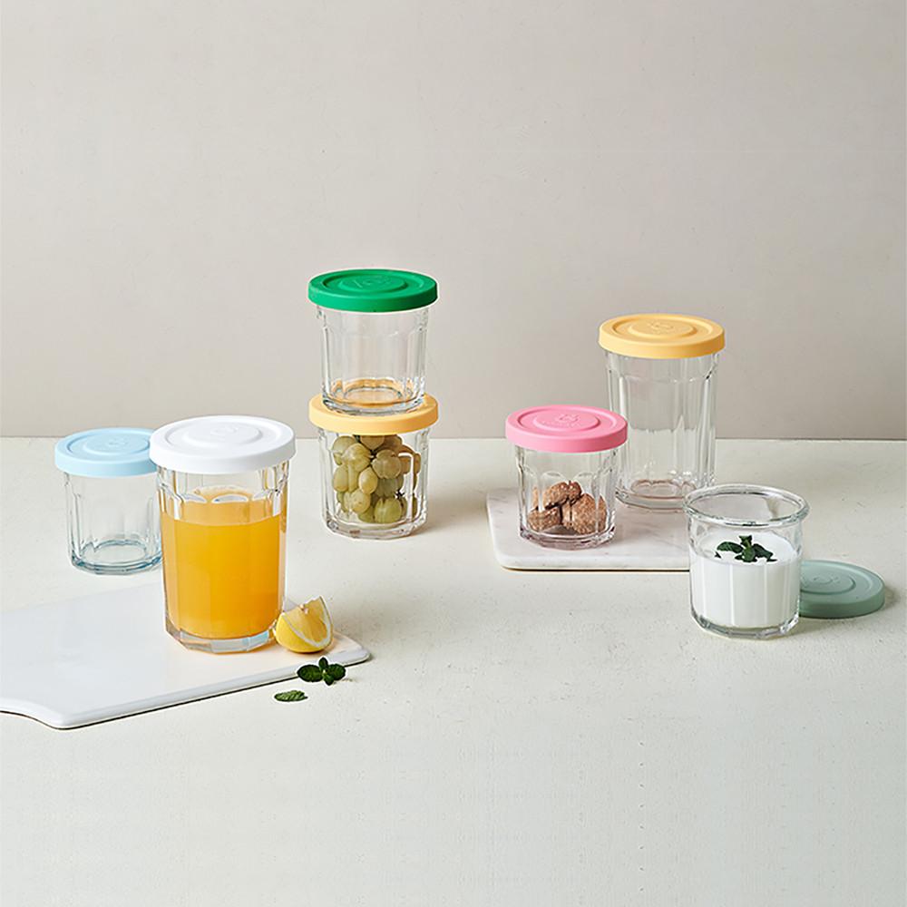 [졸리마]짱짱한 실리콘 뚜껑의 밀폐 유리병, 트윙클자 300ml 화이트 : Joliema