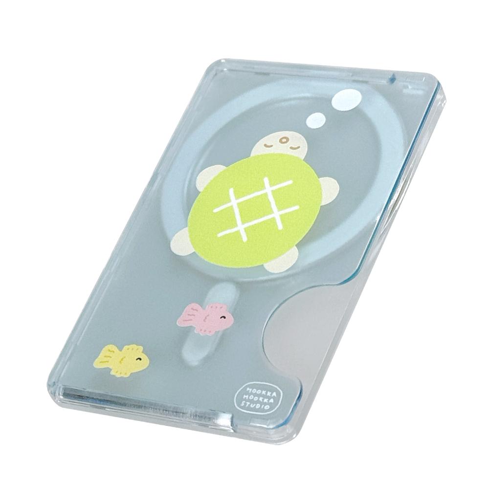 후카후카스튜디오 맥세이프 카드홀더 [ 투명 | 바닷속 거북이 ]