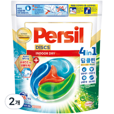퍼실 디스크 실내건조 세탁 캡슐세제 파우치  26개입, 2개