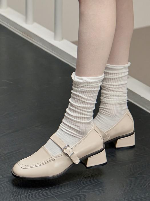 [단독]Berea 베레아 메리제인 플랫폼 로퍼 힐 청키 L323_3colors_4.5cm