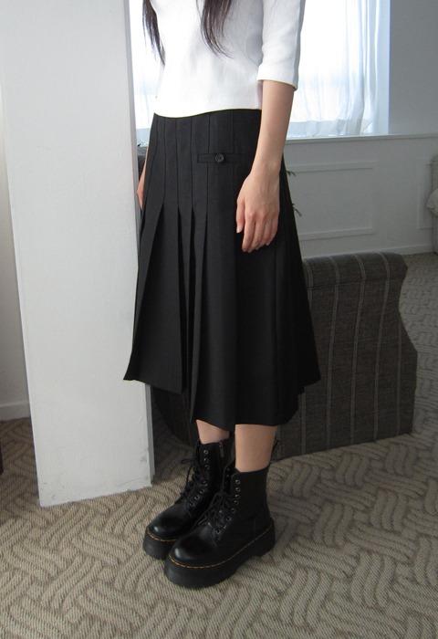 Mid pleated skirt [2c]