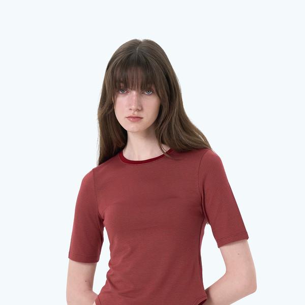 CASTANG PIN STRIPE T-SHIRTS RED