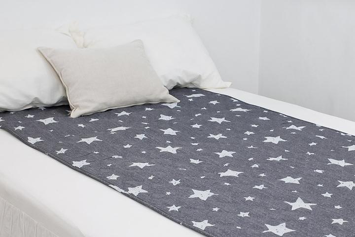 한일 캠핑 전기 장판 매트 1인용 미니 싱글 전자파 안심 일반 양면 전기요 스타그레이