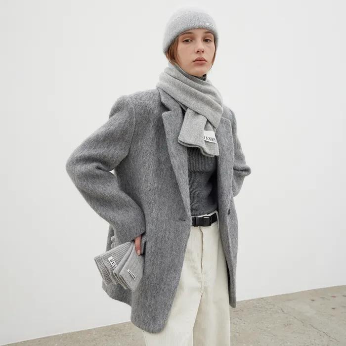 [9차][사이즈추가] Hairy Alpaca Blended Single Jacket - Charcoal