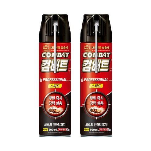 컴배트 스피드 에어졸 바퀴용, 500ml, 2개 - 살충/방충제 | 쿠팡