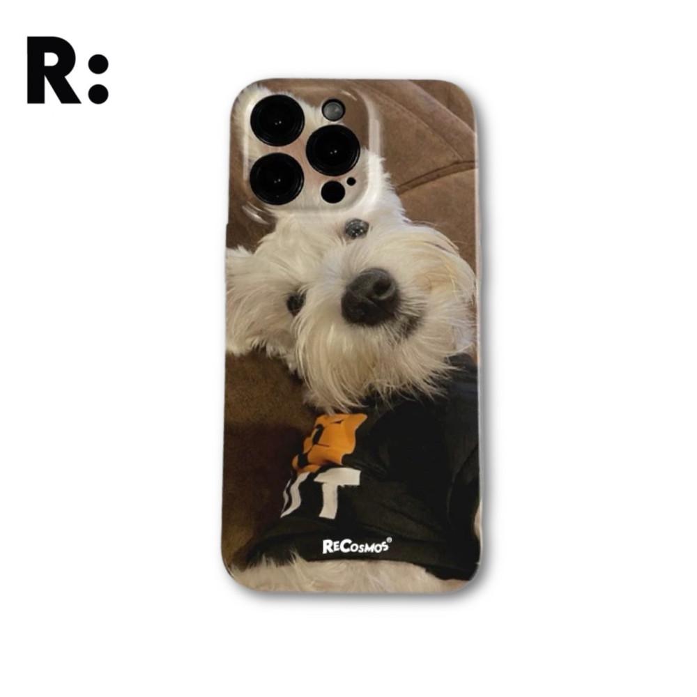 [1+1] 리코스모스 PUPPY WANTING A WALK 아이폰15  소프트케이스 플커버 젤리/레트로/커플