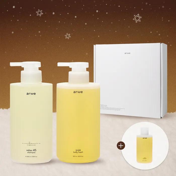 릴렉스 45 약건성 샴푸 500ml + 유자 바디워시 500ml 세트 (+유자 바디워시 100ml)