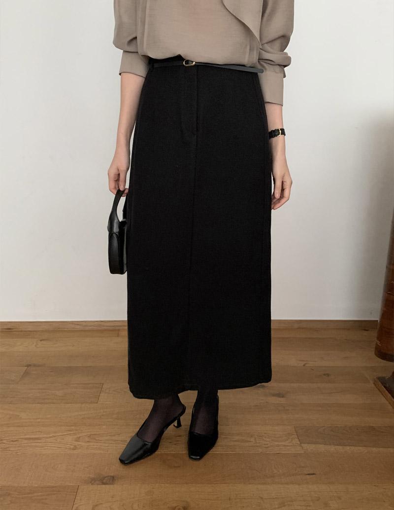 가내스라 [겨울하객룩💍] 캐논 울 벨트 롱스커트 (3color/S-M)