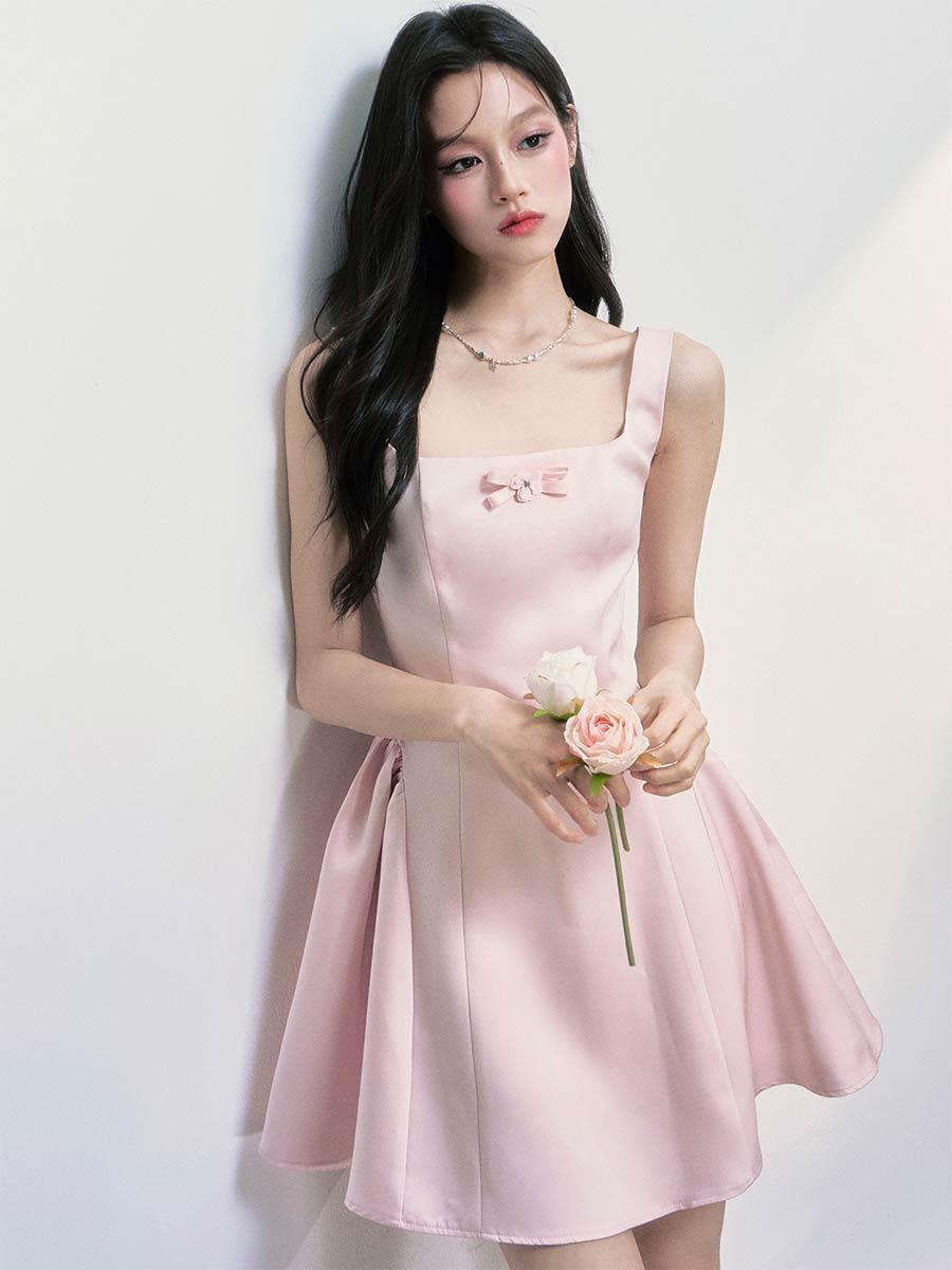 [FRAGILE HEART] Melody Silky Sleeveless Flare Dress