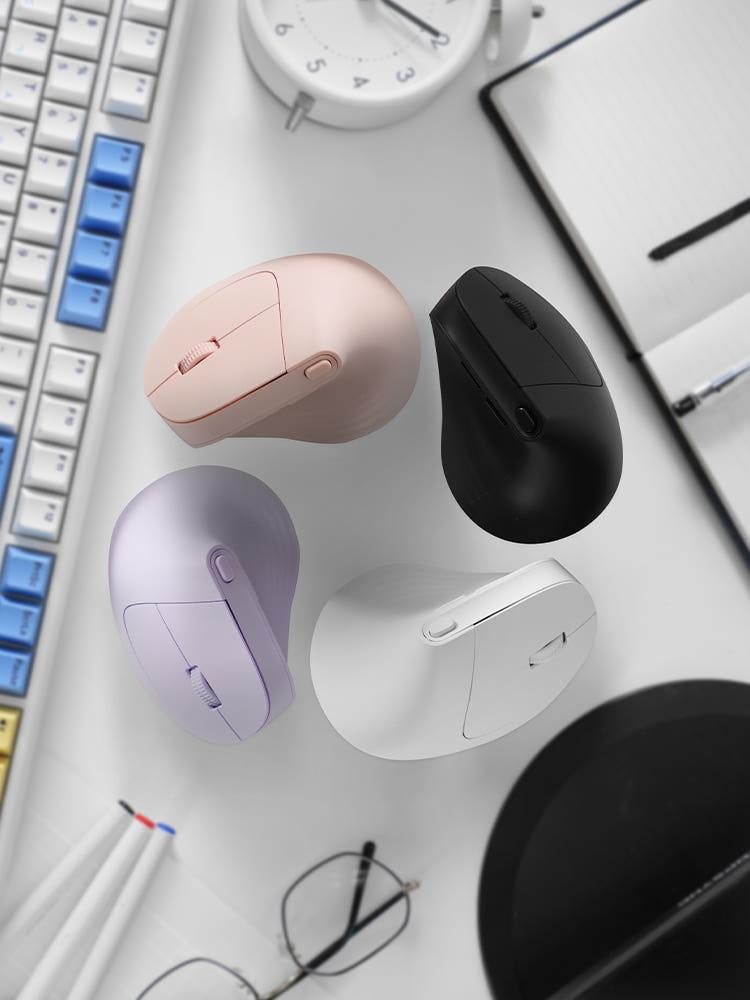 VM100 V2 OfficeMaster 듀얼무선 버티컬마우스 (마우스패드 기본제공)