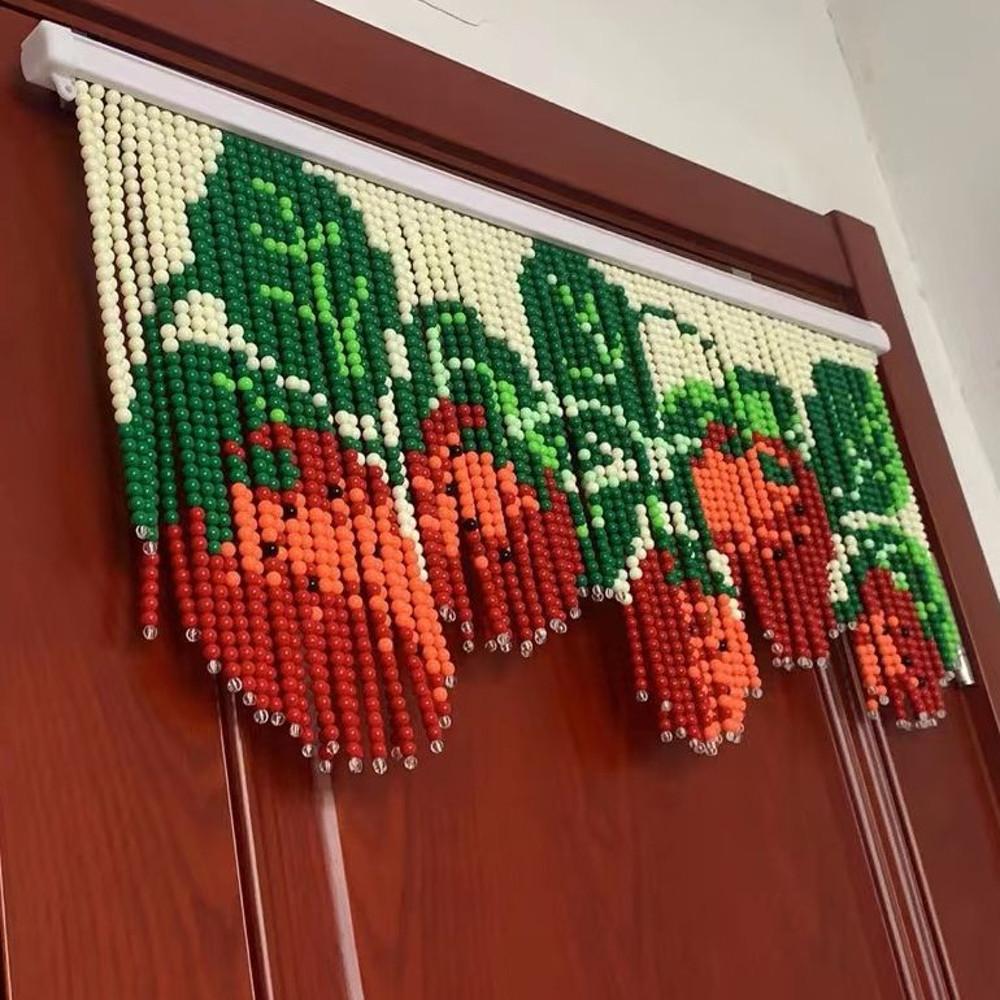 딸기 구슬발 비즈발 커튼 파티션 벽면 장식 커튼 인테리어 문발 구슬 출입문 완제품