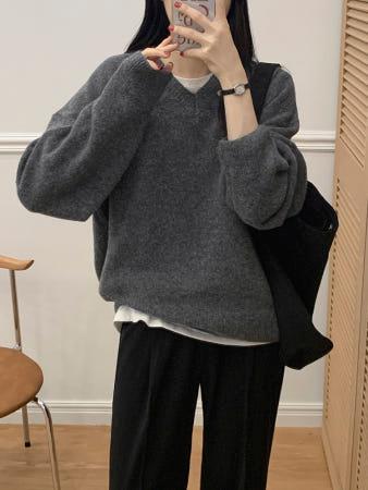 이런 상품 어때요? [무배] 바게트 울 루즈핏 브이넥 니트