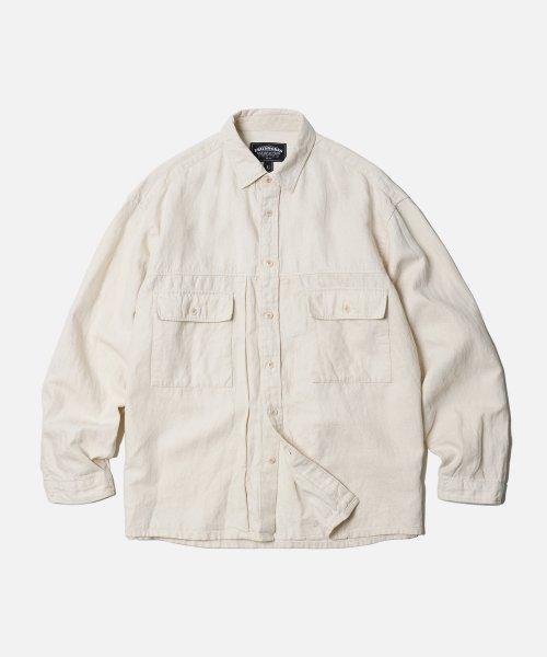 DENIM TRUCKER OVERSIZED SHIRT _ NATURAL