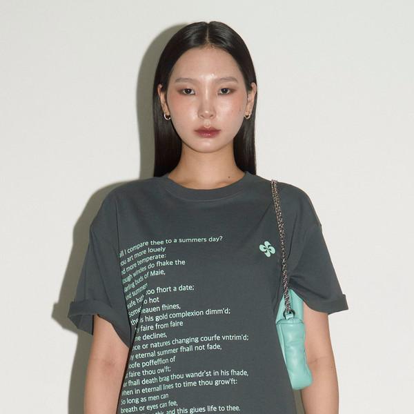 SONNET 18 T-SHIRT / charcoal