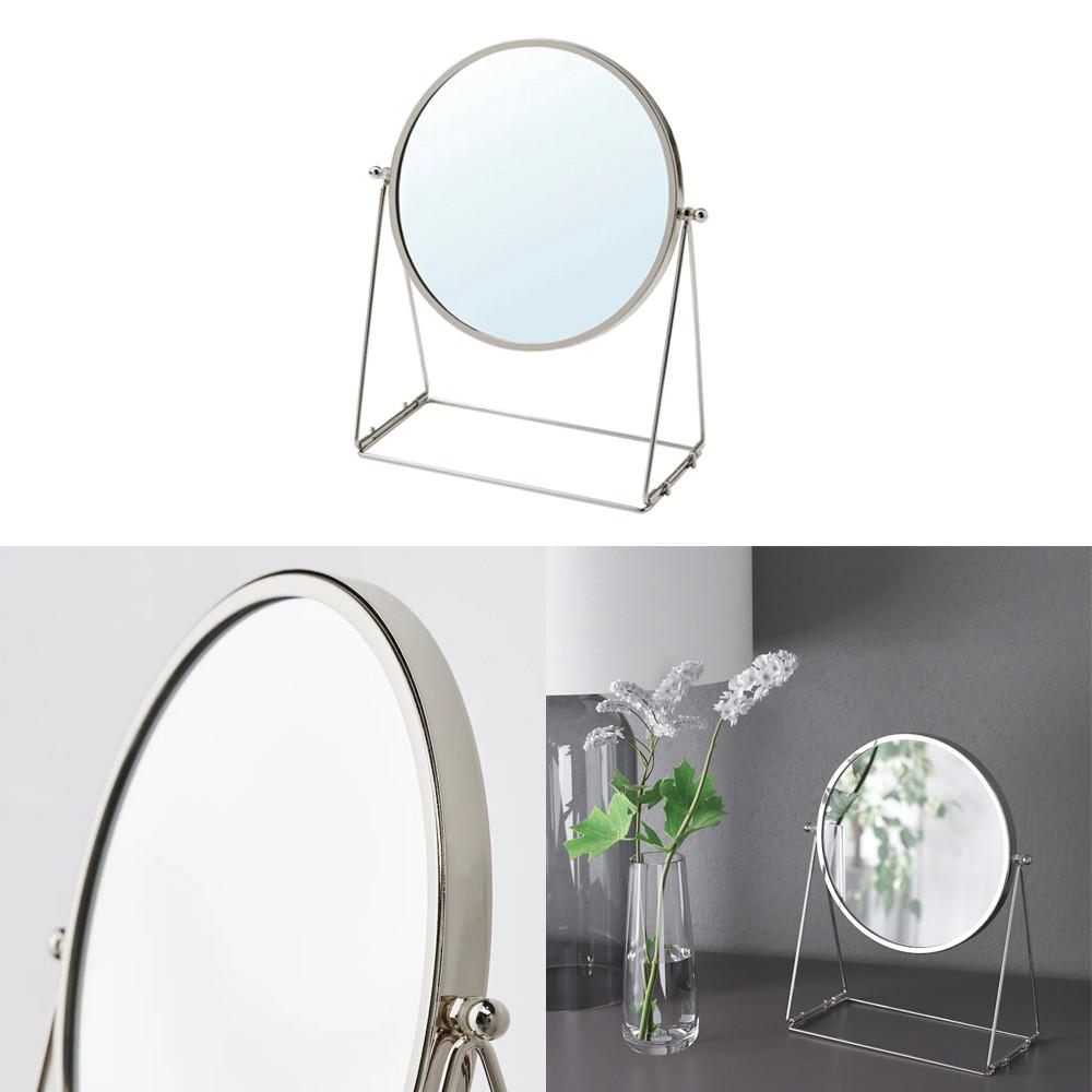 이케아 화장대 탁상거울 책상거울 테이블거울 라인 엔틱 원형 라스뷘