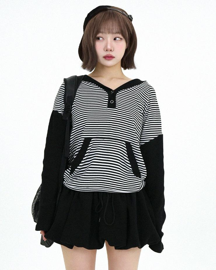 Stripe hoodie (black)