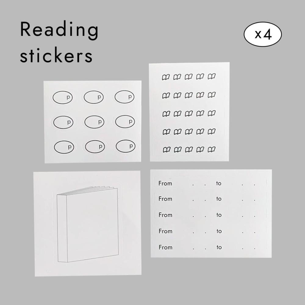 [Reading stickers] 독서 기록 스티커 독서노트 필사 책제목 책스티커 북트래커
