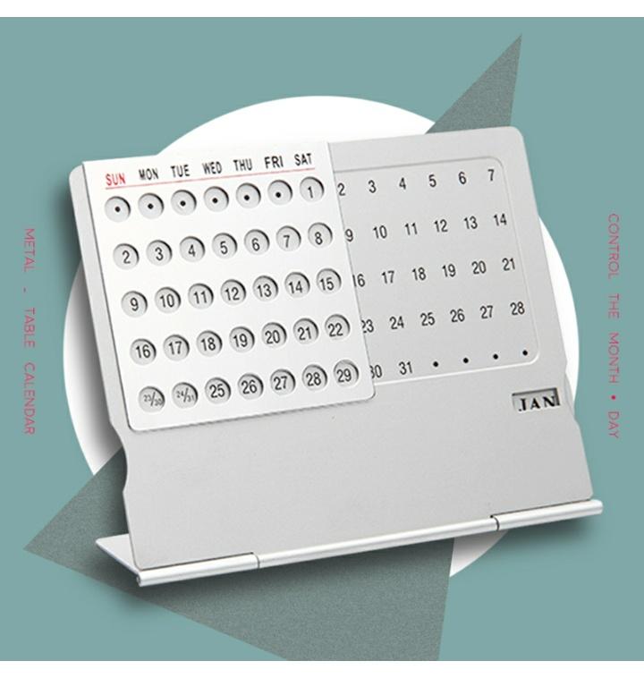 [티몬] 스탠드형 만년달력 탁상용 메탈 스탠딩 달력