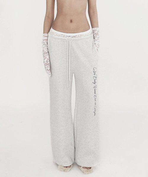 Pure 레이스 트림 조거 - 애쉬그레이