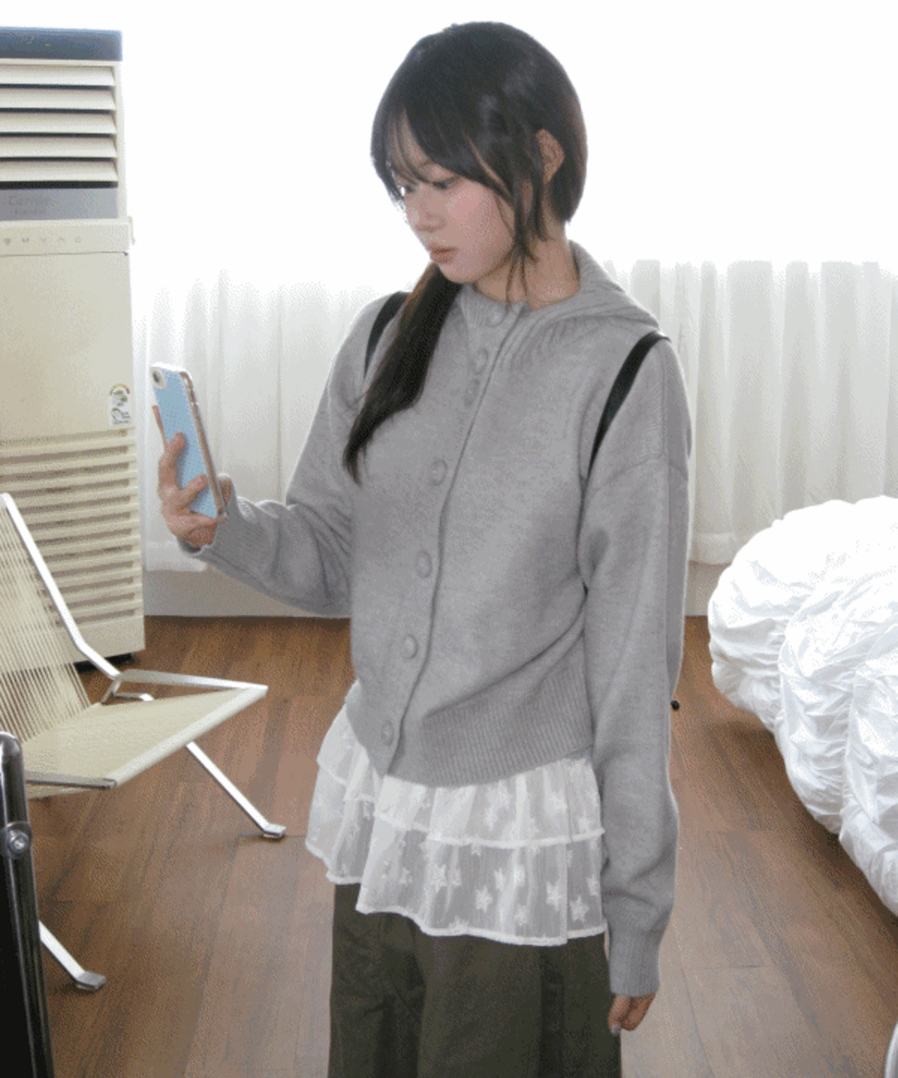 [3color]스타 포인트 레이어드 일체형 슬림핏 이너 긴팔 티셔츠