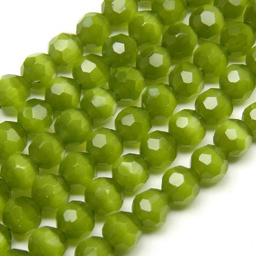 캣츠아이 라운드컷 축구볼 4mm Olivine(10개)