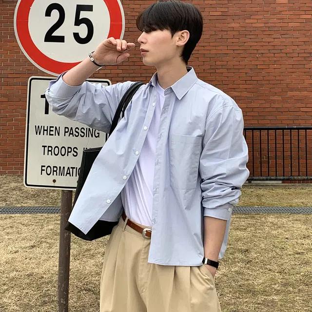 [5,000원 쿠폰 할인] 미니멀 크롭 이너 레이어드 셔츠 (5colors)