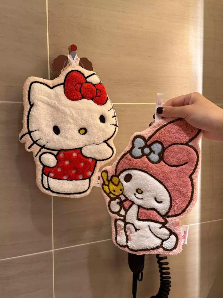 지미하우스 키티 핸드 타월 주방 욕실 손 포차코 마이멜로디 케로피