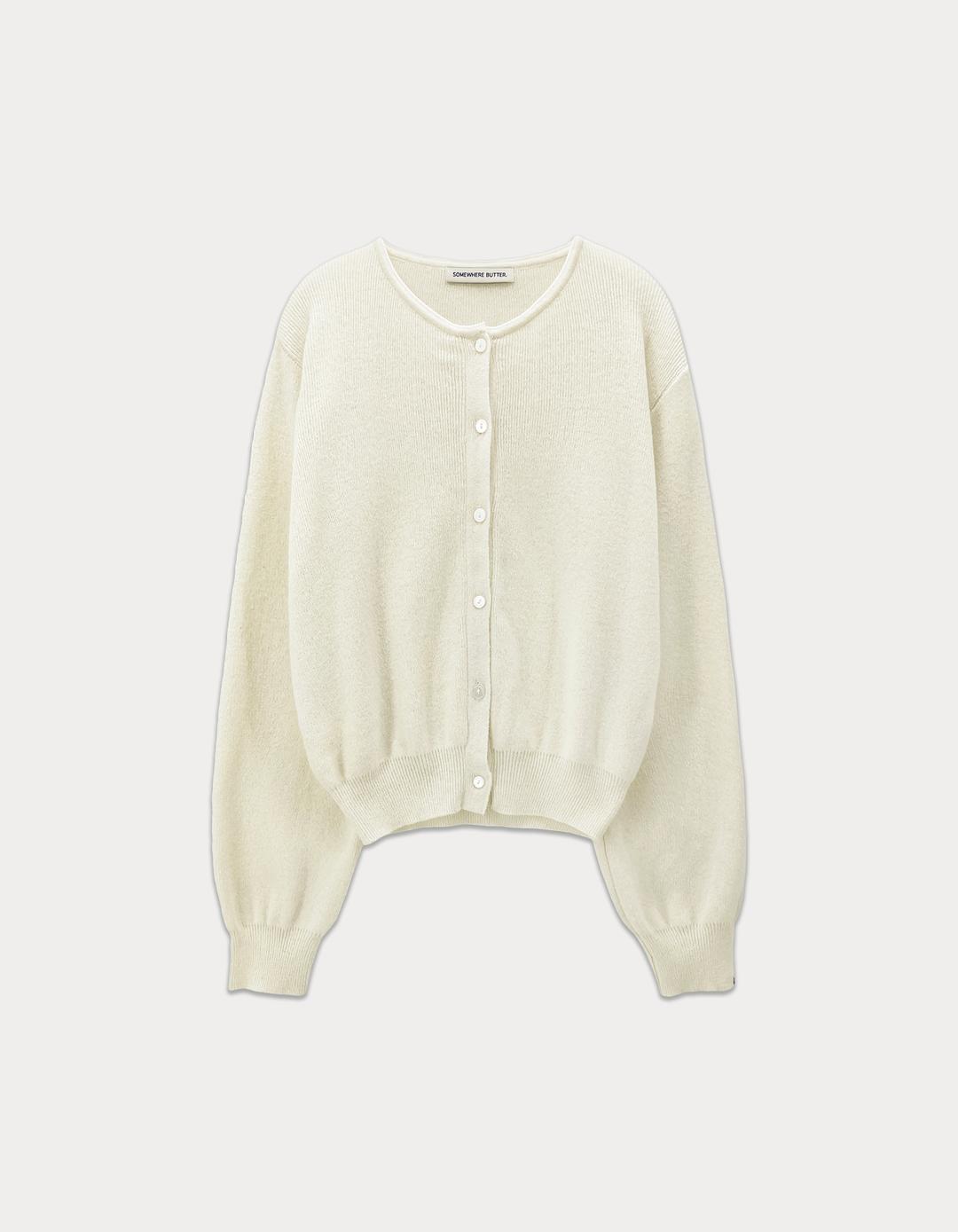 2nd / Essential Wool Cardigan - Cream Ivory