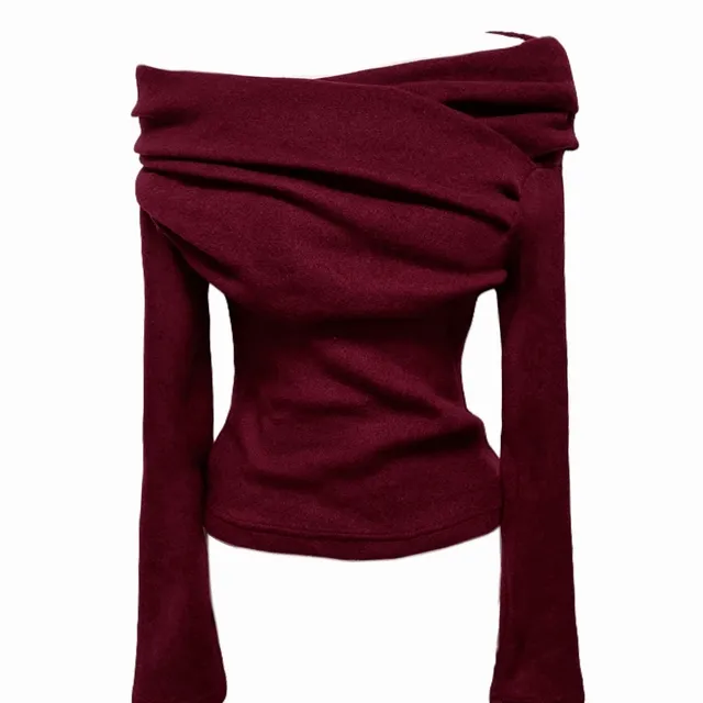 Rose pintuck drape T (4color)