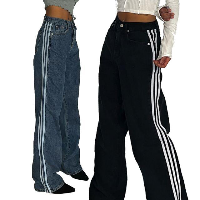 Y2K three-line denim