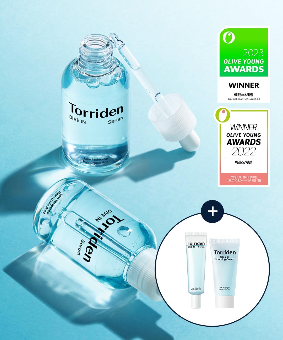 토리든 [2종세트] 토리든 다이브인 저분자 히알루론산 세럼 50ml+40ml (+수딩크림 20ml+다이브인 세럼 20ml)