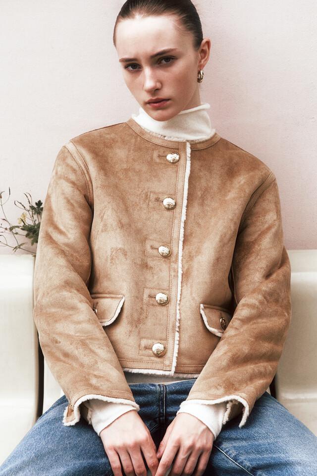 페이크 무스탕 자켓