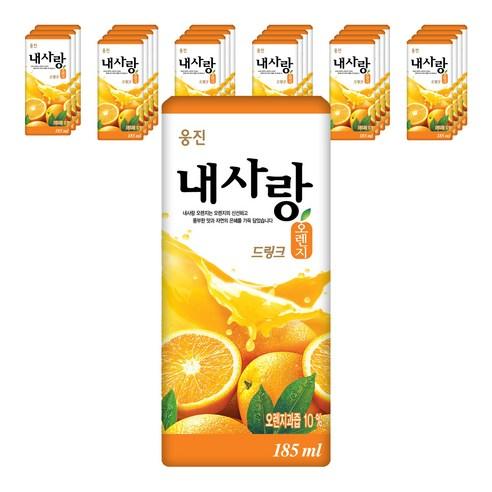 웅진 내사랑 오렌지 드링크팩, 185ml, 24개