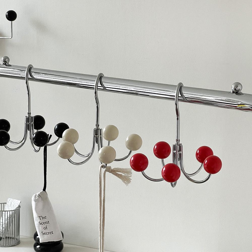 우드볼 스윙 옷장 회전걸이 가방 모자 벨트 후크걸이