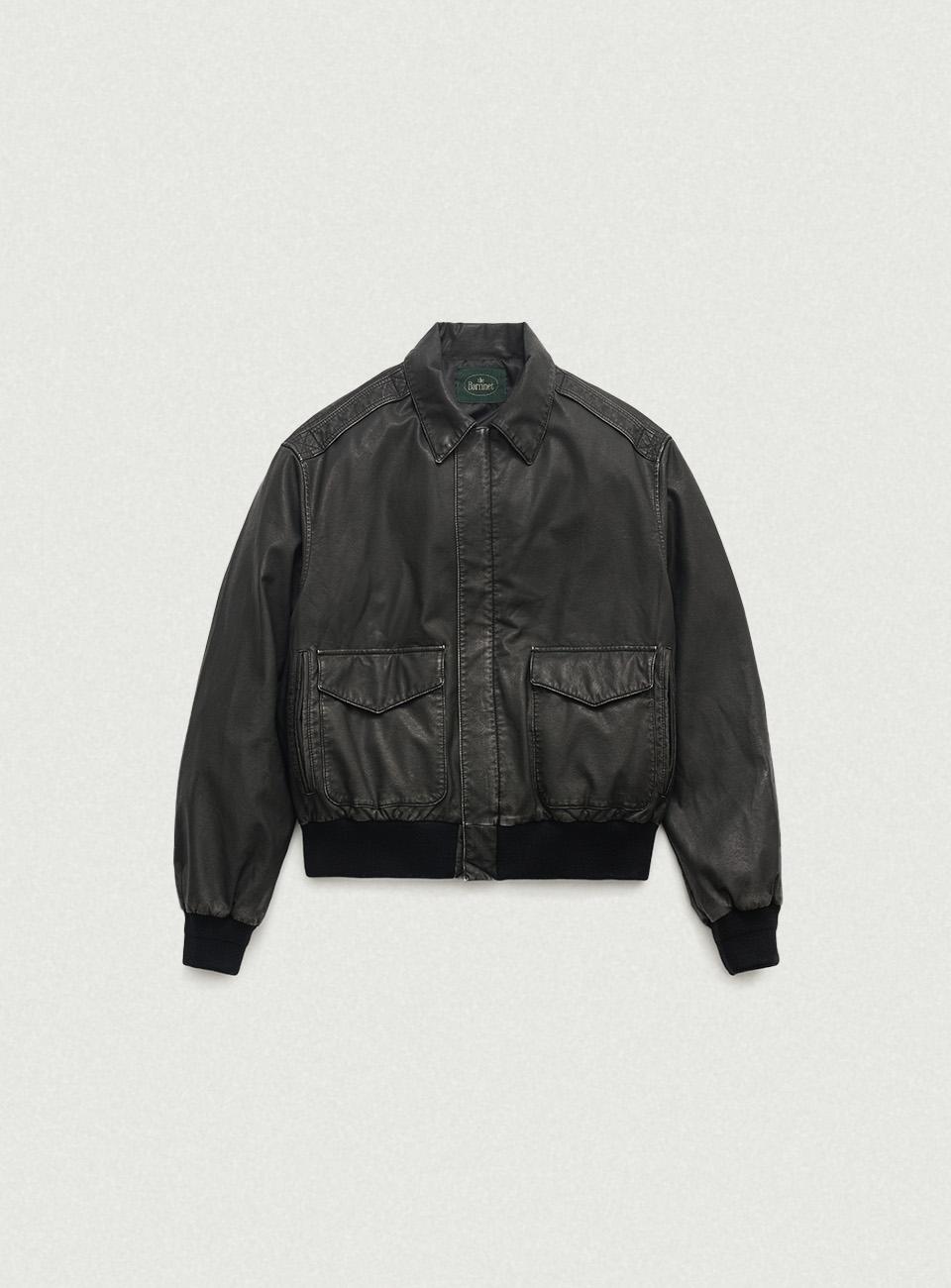 Brine Vintage Leather Jacket_Black