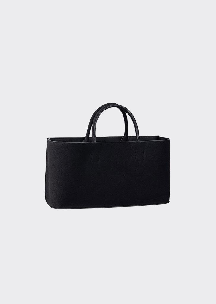 DEMURE SUEDE TOTE BAG - BLACK + Pouch