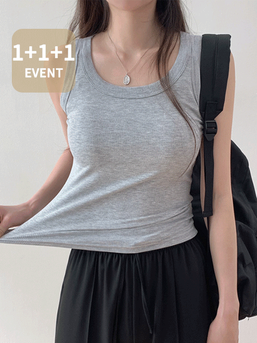 [1+1+1] 13color 쫀쫀~ 데일리 골지 탱크 나시 T#YW1074