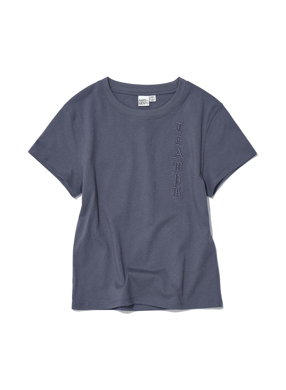 [WOMEN] TEAM 76 PATCH SHORT SLEEVE TEE_CEMENT BLUE