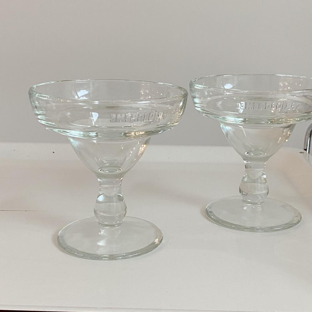 프랑스 빈티지  Frigécrème 로고 고블렛, 아이스크림 컵