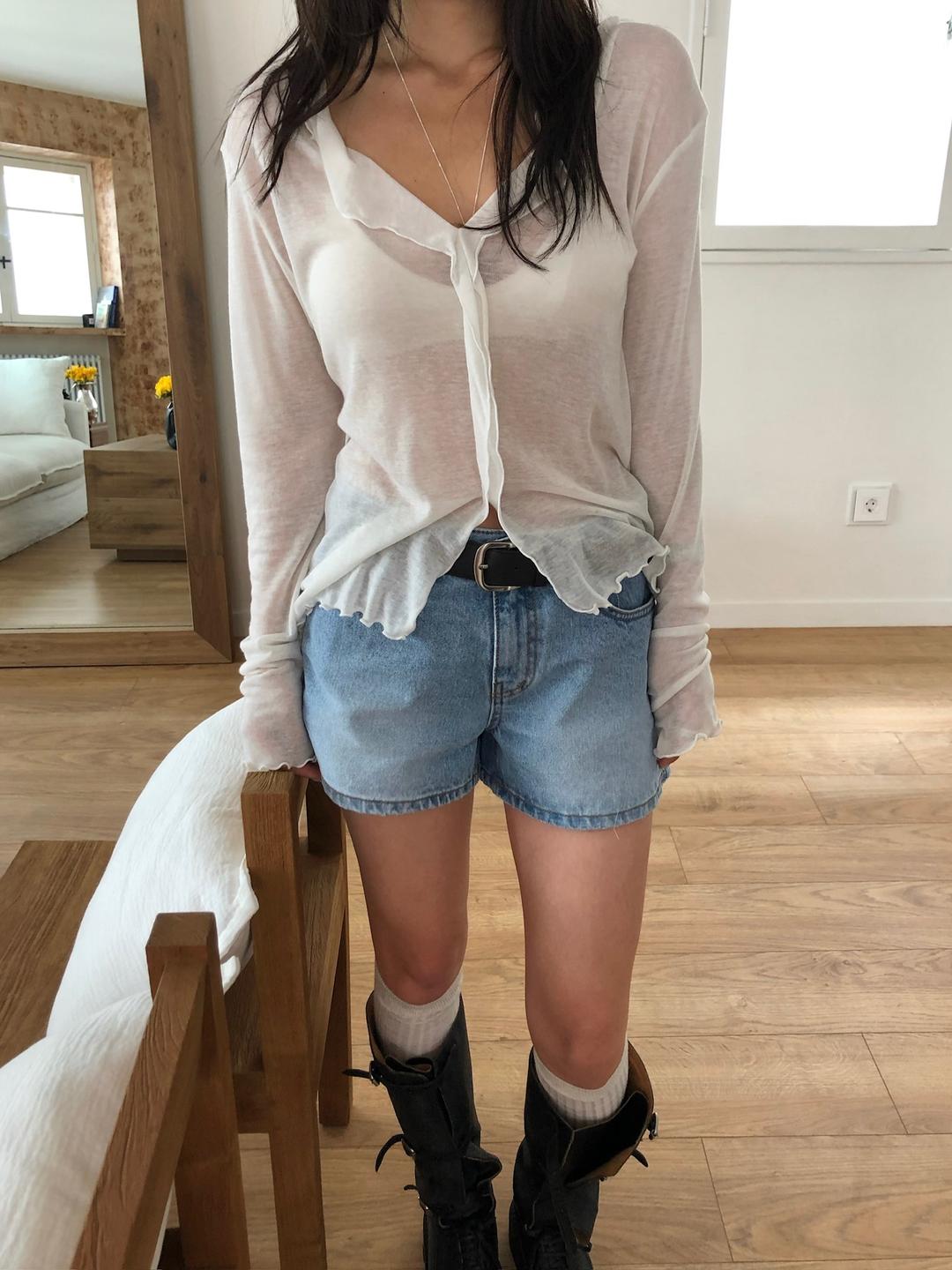아키텍트 DOVE FRILL TEE (4COLOR)