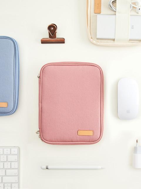 베이직 레더 케이블 파우치 - 케이블 충전기 배터리 마우스 크레마 사운드업 매직트랙패드2