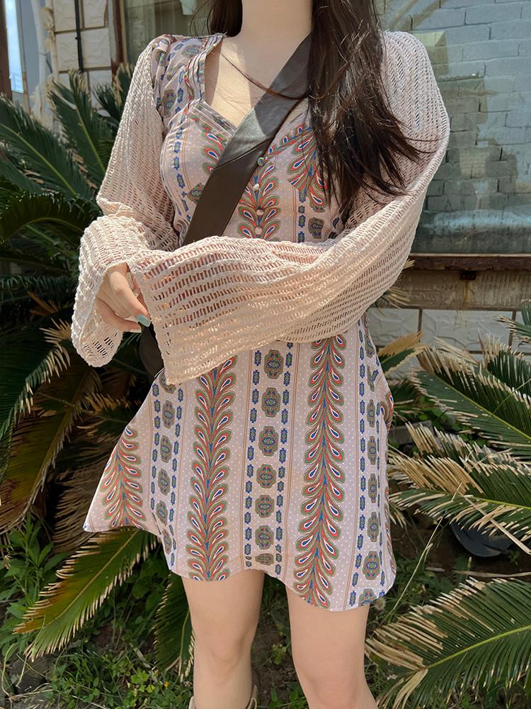 [룸룸] 빈티지 에스닉 드레스 (점프슈트)