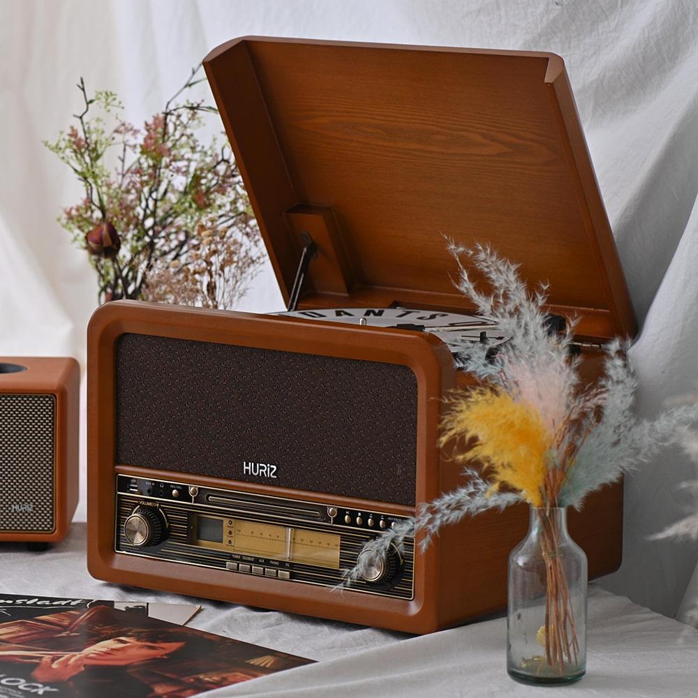 🌸스프링 쇼케이스🌸 휴라이즈 HR-TS200 턴테이블 LP 플레이어 블루투스 오디오 CD플레이어