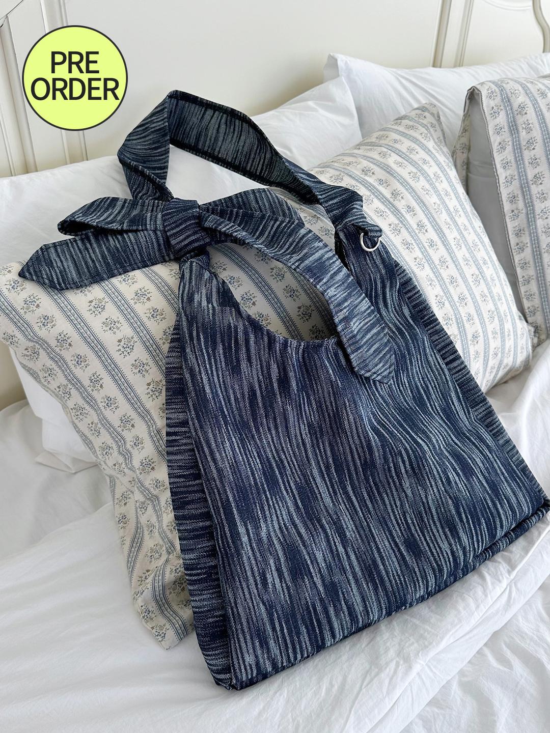 [프리오더 ~06.01] tie cross bag (DENIM)